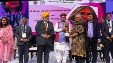 Business News | ICAI Honours, Neeraj Ghei with 'CA Women Lifetime Achievement Award 2025'