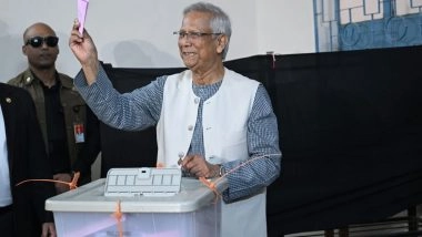 World News | Bangladesh Interim Chief Adviser Muhammad Yunus Casts Vote in Historic Election