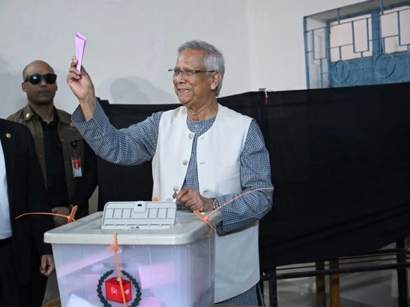 World News | Bangladesh Interim Chief Adviser Muhammad Yunus Casts Vote in Historic Election