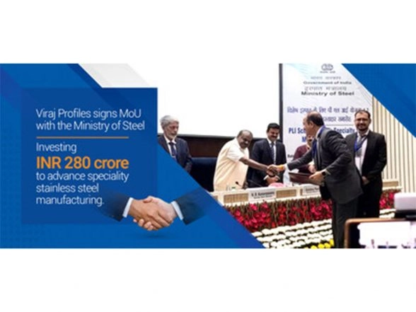 Business News | Viraj Profiles Signs MoU with The Ministry of Steel Under PLI Scheme, Commits INR 280 Crore to Advance Speciality Stainless Steel Manufacturing