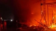 India News | Uttar Pradesh: Massive Fire Erupts at Wedding Farm Near Sheetla Mata Temple in Gurugram