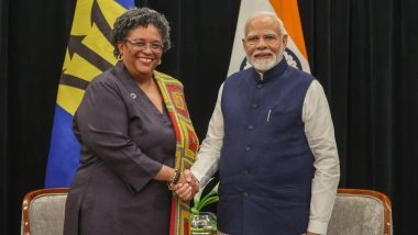 World News | PM Modi Congratulates Barbados PM Mottley on Historic Third Consecutive Electoral Victory