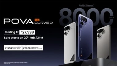 Business News | POVA Curve 2 Goes Official with Massive Battery Power in a Slim, Futuristic Design