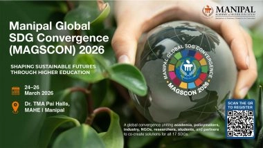 Business News | MAHE to Host International Convergence on Sustainable Development Goals from March 24-26, 2026