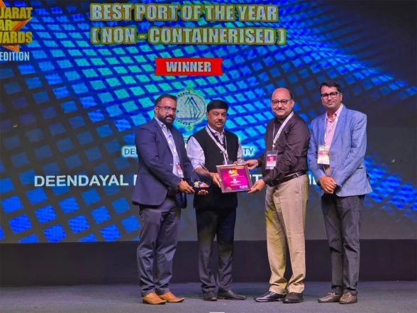 India News | Gandhidham: Deendayal Port Authority Bags 'Best Port of the Year' Title at Gujarat Star Awards