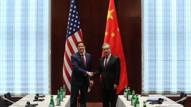 World News | US Secy of State Marco Rubio Meets Chinese FM Wang Yi