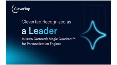 Business News | CleverTap Recognized as a Leader in Latest Gartner® Magic Quadrant™ for Personalization Engines