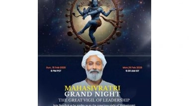 Business News | Maha Sivratri - World Yogi Day: Nandhiji's Programs Emphasize Stillness, Awareness, and Inner Transformation