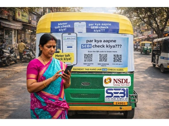 Business News | SEBI, NSDL Launch Auto Rickshaw Campaign to Promote Investor Verification