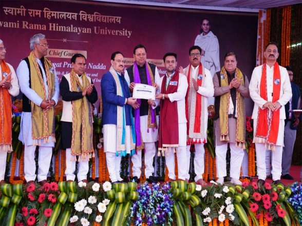 India News | Union Minister Nadda, Uttarakhand CM Dhami Attends Convocation Ceremony of Swami Rama Himalayan University