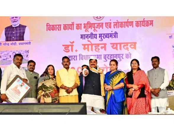 India News | MP CM Yadav Performs Bhoomi Pujan, Inaugurates 80 Development Projects Worth Rs 696.37 Crores in Burhanpur