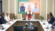 India News | Rajasthan CM Bhajanlal Sharma Holds Meeting to Discuss Key Development Projects