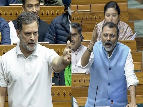 India News | Rahul Gandhi Slams India-US Trade Interim Agreement; Nishikant Dubey Comes to Defence, Calls Him 'mahamurkh'