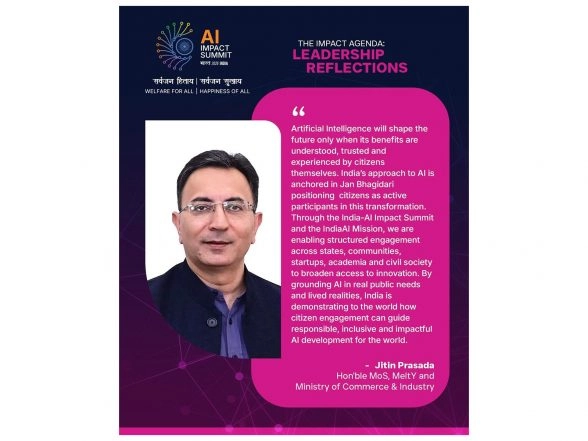 Business News | Jan Bhagidari to Guide India's Responsible AI Push: MoS Jitin Prasada