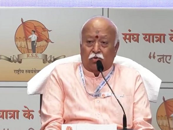 India News | RSS Chief Mohan Bhagwat Attends Social Harmony Meeting in Gorakhpur