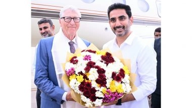 India News | Microsoft Co-founder Bill Gates Arrives in Amravati, Will Attend AI-India Impact Summit