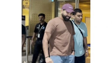 Entertainment News | Rohit Sharma All Smiles as He Returns to Mumbai After Watching Ind Vs Pak Live in Sri Lanka