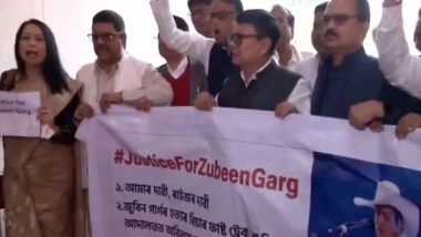 India News | Assam Legislative Assembly's Budget Session Begins Amid Congress Protest for Zubeen Garg