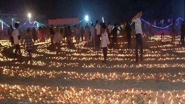 India News | Odisha: 1 Lakh Diyas Lit Around Baba Bhusandeswar Temple Premises on Mahashivratri