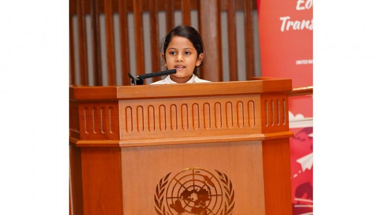 Business News | 6-Year-Old Roohi Mohazzab Makes History at United Nations Asia-Pacific Headquarters