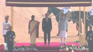 World News | Brazilian President Luiz Inacio Lula Da Silva Receives Ceremonial Welcome at Rashtrapati Bhavan