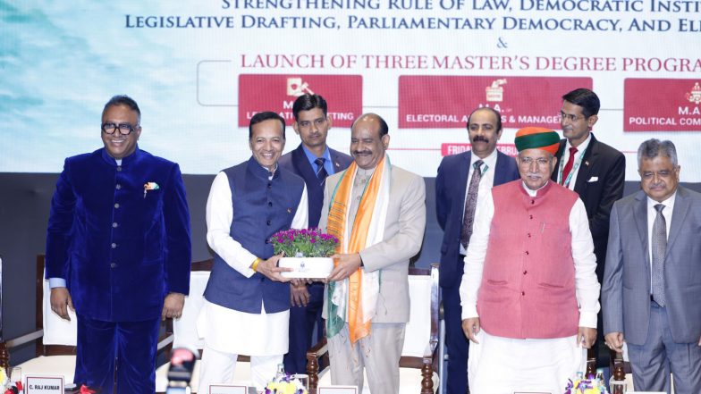 Business News | Lok Sabha Speaker and Law Minister Launch JGU's Three New Masters Degree Programmes