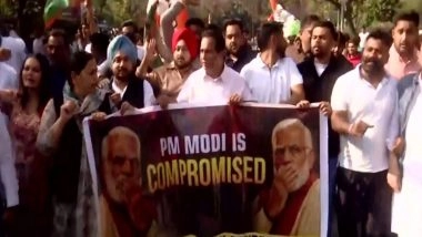 India News | Chandigarh: Youth Congress Members Protest Against PM Modi; Police Uses Water Cannon
