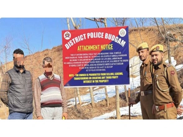 India News | J-K: Budgam Police Cracks Down on Terror Network, Attaches Property of JKNOP in Major Action