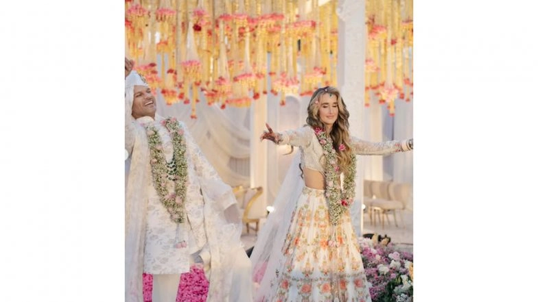 Entertainment News | Former Indian Opener Shikhar Dhawan Ties the Knot with Sophie Shine, Shares Adorable Wedding Pictures