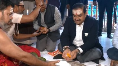 India News | Jharkhand: Gautam Adani Offers Prayers at Baba Baidyanath Dham in Deoghar