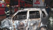 India News | Car Gutted in Fire on National Highway in Andhra Pradesh's Konaseema