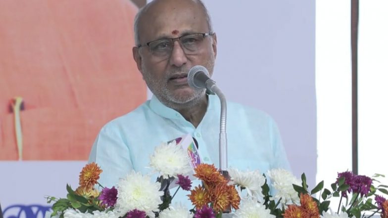 India News | Vice President Of India CP Radhakrishnan Lays Foundation Stone Ceremony for a 140-foot Statue of Freedom Fighter V.O.C. Chidambaram Pillai