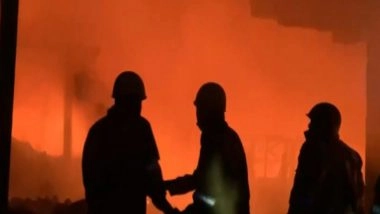 India News | Uttar Pradesh: Fire Breaks out at Factory in Hapur; Relief Work Underway