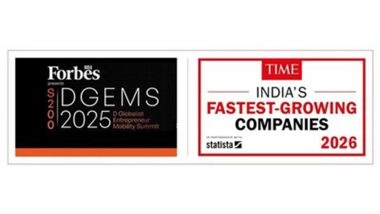 Business News | AI-focused DreamzTech Solutions Named to TIME's Fastest-Growing Companies 2026 List and Forbes DGEMS 2025 Select 200