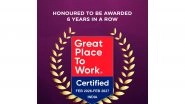 Business News | AU Small Finance Bank Earns 'Great Place to Work&reg;' Certification for the Sixth Consecutive Year