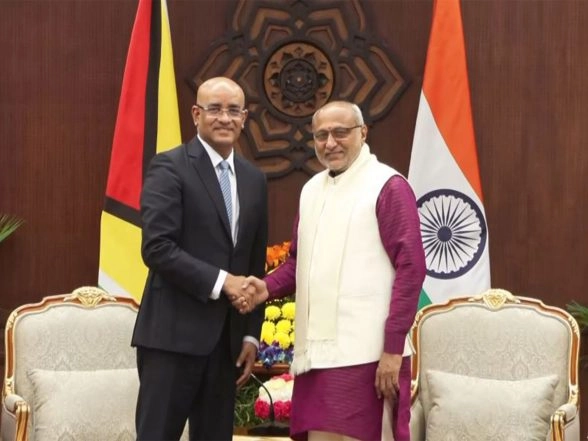 World News | Guyana VP Jagdeo Meets VP Radhakrishnan; Leaders Discuss Deepening Bilateral Ties