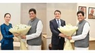 Business News | Union Minister Piyush Goyal Meets Ministers from Tajikistan and Cambodia to Expand Bilateral Trade and Investment Ties