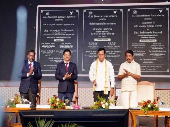 India News | Union Minister Sonowal Launches over Rs 1,500 Crore Projects at VOC Port; Focus on Green, Digital Modernisation