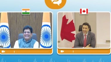 World News | Piyush Goyal Virtually Interacts with Canada Minister Maninder Sidhu, Discusses Comprehensive Economic Partnership Agreement