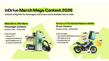 Business News | InDrive Launches 'inDrive March Mega Contest' Across Multiple Cities in India - Big Rewards for Both Drivers and Passengers