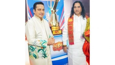 Business News | Devkinandan Thakur Ji Maharaj and Bada Business Founder Dr Vivek Bindra Unveil SPL Trophy
