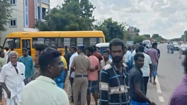 India News | Tamil Nadu: Over 30 Injured After Tipper Truck Hits School Bus in Ramanathapuram