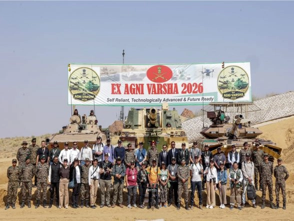India News | Indian Army Conducts Exercise Agni Varsha; Demonstrates Integrated Combat Power in Desert Sector