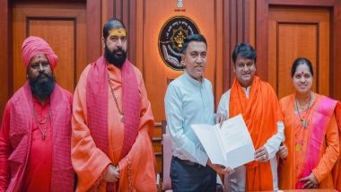 Business News | Hon'ble Chief Minister of Goa Felicitates His Holiness Rajrajeshwar Guruji on Siddhashram UK's Silver Jubilee