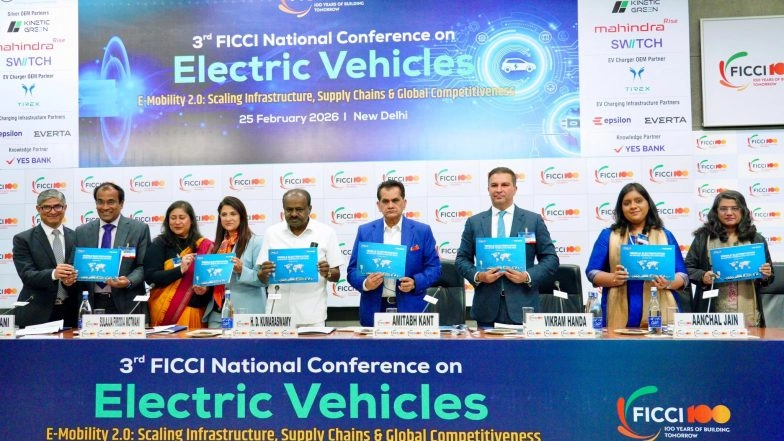 Business News | National Export Strategy for EVs Vital as Global Sales Set to Triple by 2030: FICCI-Yes Bank Report