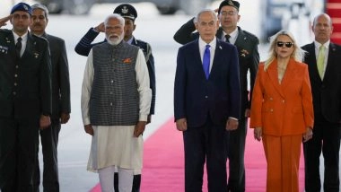 World News | PM Modi Receives Guard of Honour During State-visit to Israel
