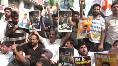 India News | J-K: Congress Holds Protest over IYC President's Arrest for 'shirtless Protest' at AI Impact Summit
