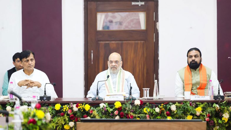 India News | Home Minister Amit Shah Chairs Review Meeting of Land Port Authority in Bihar