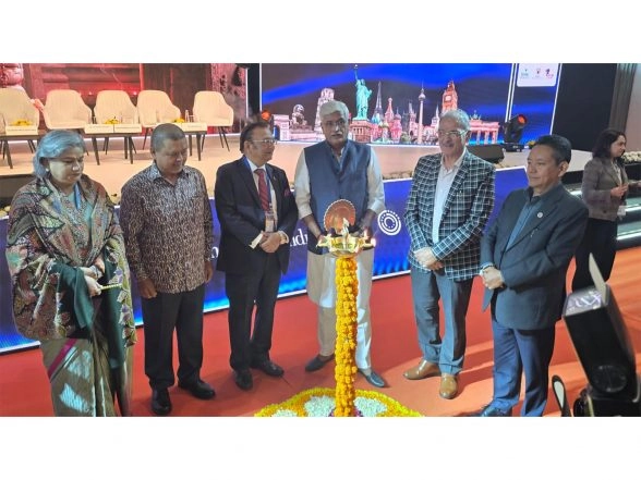 India News | Union Minister Shekhawat, Ladakh LG Attend 33rd Edition of SATTE 2026