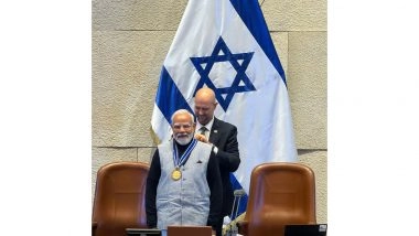 World News | Israeli Parliament Confers 'Speaker of the Knesset Medal' on PM Modi